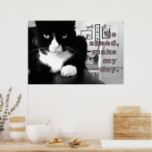 Poster Kitty Attitude - Aller de l'avant, faire mon affic (Cuisine)