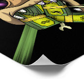 Poster Kitty Cash Argent Chat Graffiti (Coin)