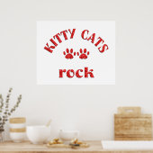 Poster Kitty Cats Rock (Cuisine)