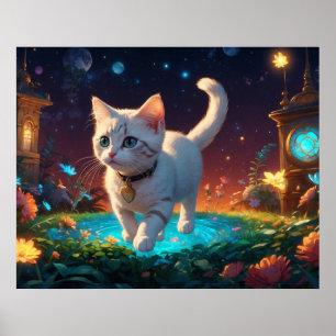Poster *~* Kitty Chat 5:4 Feline Kitten Imaginaire célest