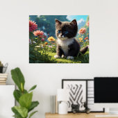 Poster *~* Kitty Chat 5:4 Feline Kitten Sweet Tuxedo (Bureau à domicile)