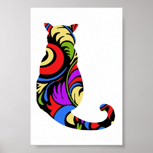 Poster Kitty coloré 1 (Devant)