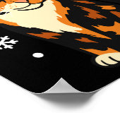 Poster Kitty de vacances Design de chat de Noël mignon Un (Coin)
