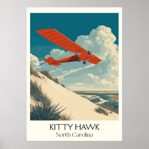 Poster Kitty Hawk North Carolina Vol Art Vintage