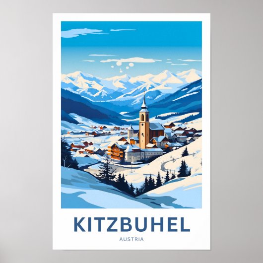 Poster Kitzbuhel Autriche Imprimer voyage (Devant)