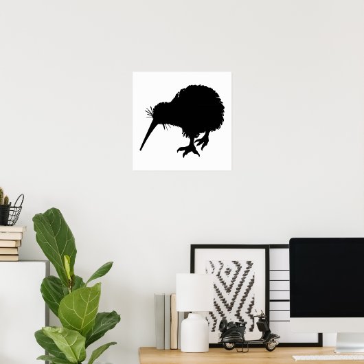 Poster Kiwi Bird Silhouette (Bureau à domicile)
