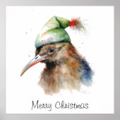 Poster Kiwi de Noël cosy, coutume (Devant)