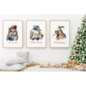 Poster Kiwi de Noël cosy, personnalisable