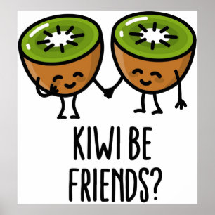 Poster Kiwi être amis BFF Kawaii mignon couple amour frui