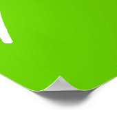 Poster Kiwi vert et blanc (Coin)