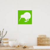 Poster Kiwi vert et blanc (Cuisine)