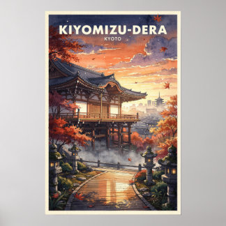Poster Kiyomizu-dera Kyoto Voyage Vintage