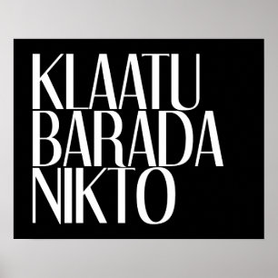 POSTER KLAATU BARADA NIKTO