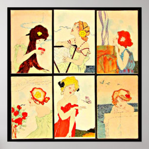 Poster-Klassiek/Vintage-Raphael Kirchner 26 Poster