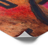 Poster Klee Abstrait Rouge Abstrait Expressionniste Natur (Coin)