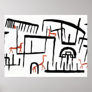 Poster Klee - Animaux dans un boîtier