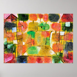 Poster Klee - Arbre et architecture