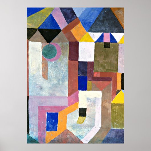 Poster Klee - Architecture colorée (Devant)