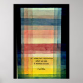 Poster Klee - Architecture de la plaine avec citation (Devant)