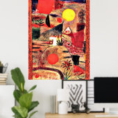 Poster Klee - Cérémonie et coucher de soleil (Bureau à domicile)