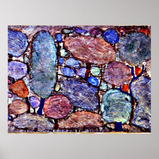 Poster Klee - Forêt colorée (Devant)