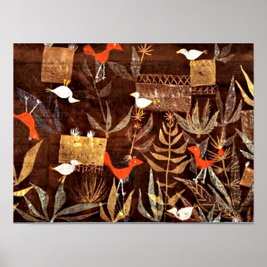 Poster Klee - Jardin des oiseaux (Devant)