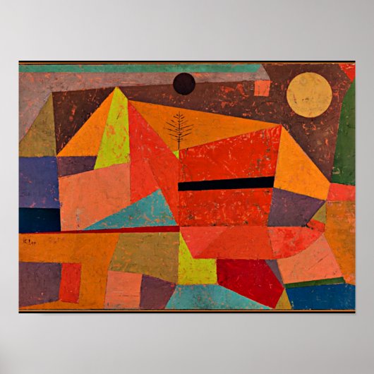 Poster Klee - Joyful Mountain Landcape (Devant)