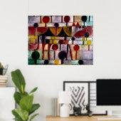 Poster Klee - Kamel in Rhythmischer Baumlandschaft Klein (Bureau à domicile)