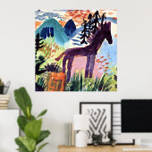 Poster Klee - Le Cheval, (Bureau à domicile)
