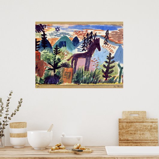 Poster Klee - Le Cheval (Cuisine)