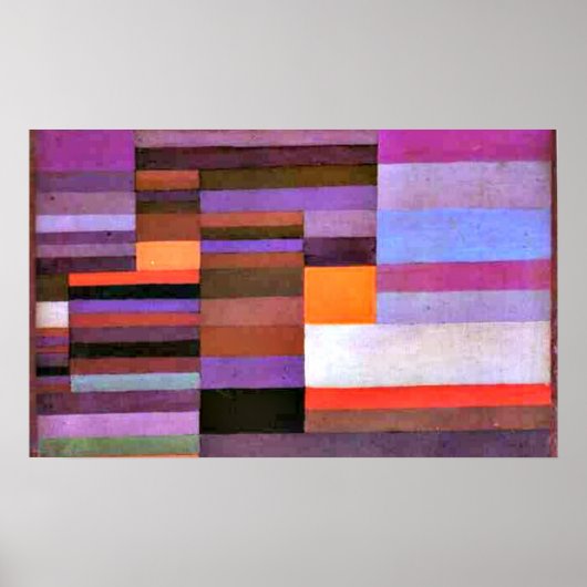 Poster Klee - Le feu en soirée (Devant)