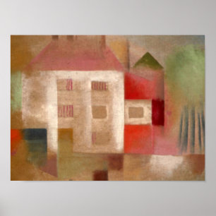 Poster Klee - Maison en banlieue