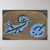 Poster Klee - Oiseau bleu citrouille (Devant)