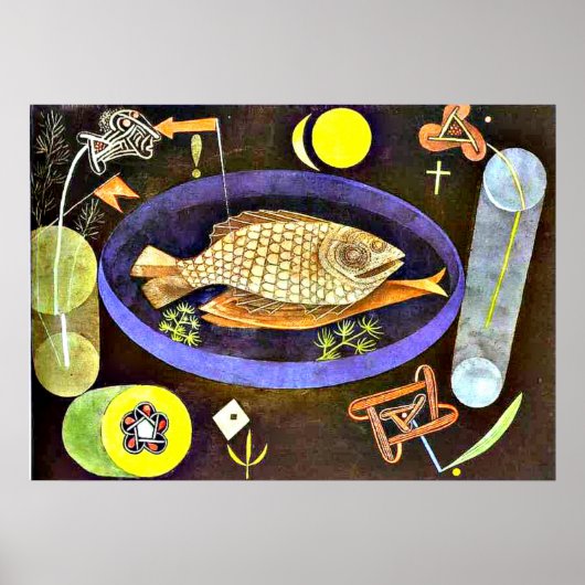 Poster Klee - Poisson Arrondi (Devant)