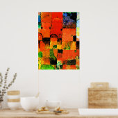 Poster Klee - Red and White Domes (Cuisine)