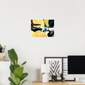 Poster Klee - Socle de fleurs, canne d'arrosage et seau (Bureau à domicile)