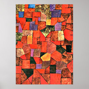 Poster Klee - Village de montagne Autumnal