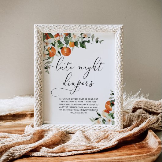 Poster kleine Cutie Late Night Diapers