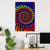 Poster: kleurrijk spiraal ontwerp poster (Thuiskantoor)