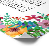 Poster kleurrijke bloemen (Hoek)