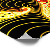 Poster: Kleurrijke Fractal Vortex Poster (Hoek)