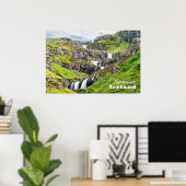 Poster Klifbrekkufossar, Islande (Bureau à domicile)