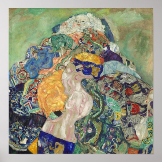 Poster Klimt - Berceau bébé 1896 (Devant)
