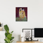 Poster Klimt - Couple s'embrassant (Bureau à domicile)