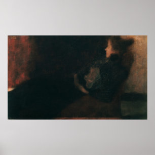 Poster Klimt - Dame au coin du feu