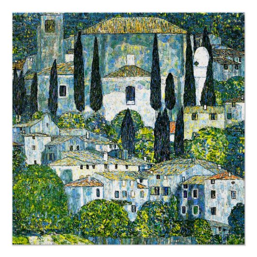 Poster Klimt - Église à Cassone (Devant)