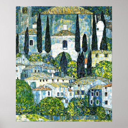 Poster Klimt - Église à Cassone (Devant)