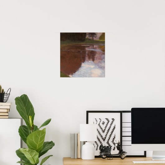 Poster Klimt - Étang Paisible (Bureau à domicile)