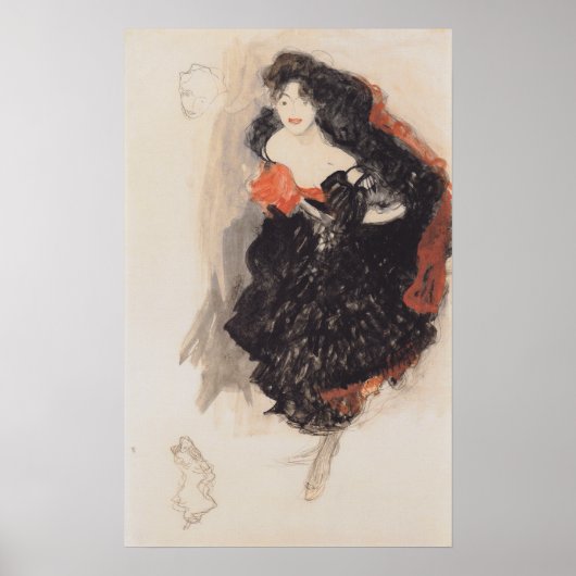 Poster Klimt - Étude Sur Gemalde Judith 1908 (Devant)