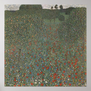 Poster Klimt Flower Meadow Paysage floral Imprimer
